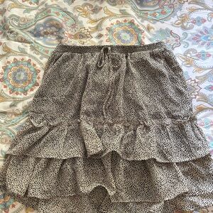 Black and White Ruffle Skirt